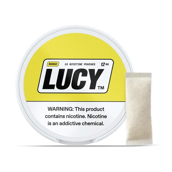 Lucy Mango 12mg nicotine pouch can (image: official brand site)