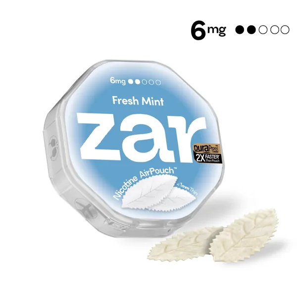 ZAR Fresh Mint 6mg nicotine pouch can (image: official brand site)