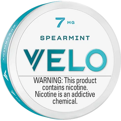 VELO Spearmint 7mg nicotine pouch can (image: Prilla product page)