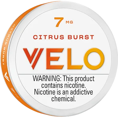 VELO Citrus Burst 7mg nicotine pouch can (image: Prilla product page)