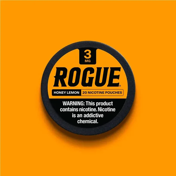 Rogue Honey Lemon 3mg nicotine pouch can (image: official brand site)