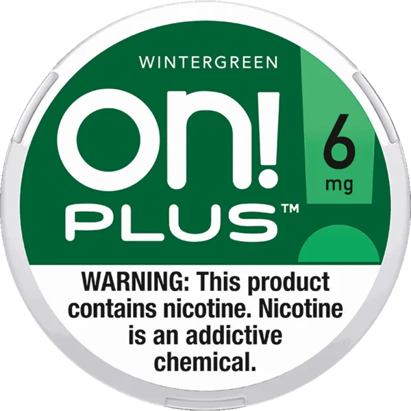on! PLUS Wintergreen 6mg nicotine pouch can (image: Northerner product page)