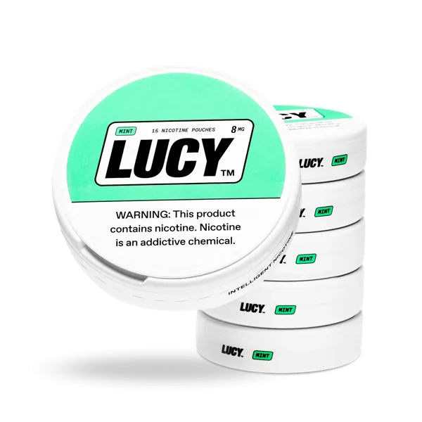 Lucy Cool Mint 8mg can — front view