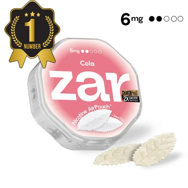 ZAR Cola 6mg nicotine pouch can (image: official brand site)